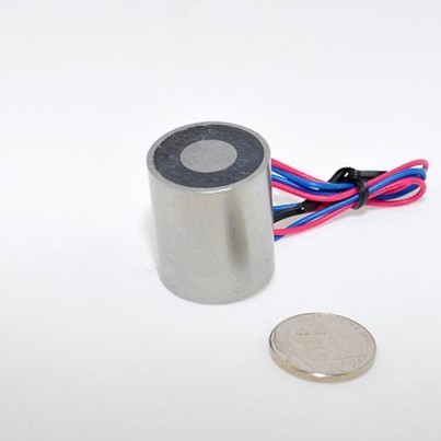 EML25mm-12 - Round Permanent Electromagnet 25 mm Dia. 12 volts DC - Holding 27 lbs.