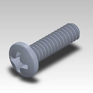 SCRM-019 - EM050-EM075 6-32 x 1/2 Pan Head Mach. Screw Pltd.