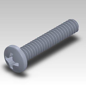 SCRM-020 - EM050-EM075 6-32 x 3/4 Pan Head Mach. Screw Pltd.