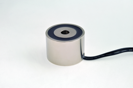 EM150-6-112 - Round Electromagnet 1.5 inch Dia. 6 volts DC - Holding 66 lbs.